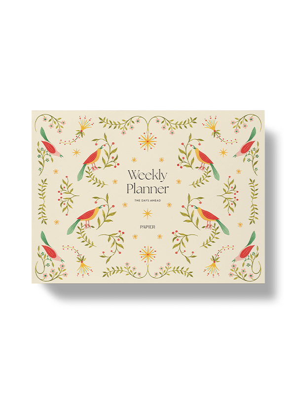 Folklore Birds Weekly Desk Planner