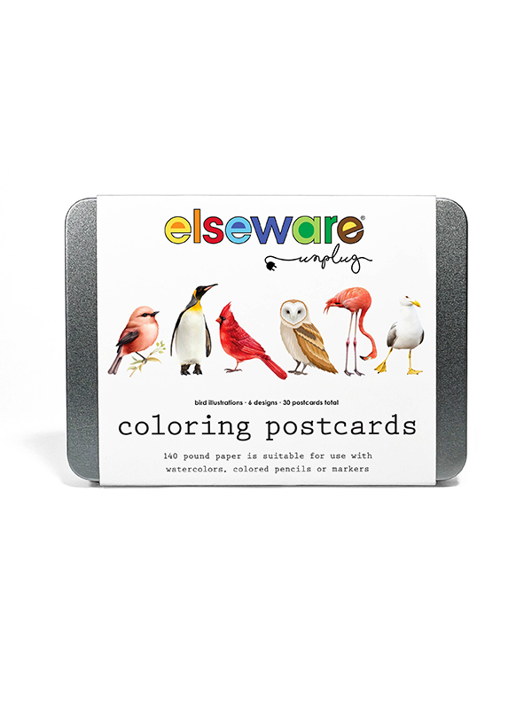 Coloring Postcards: Birds