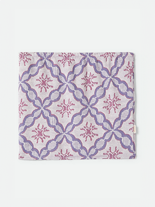 Hot To Go Tube Top: Off White/Blue Tile