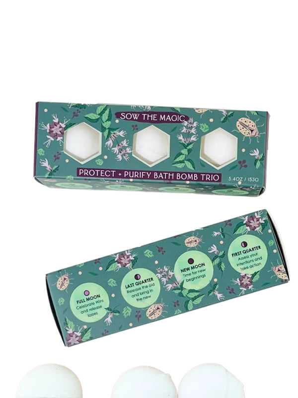 Moon Phase Protect and Purify Bath Bomb Trio