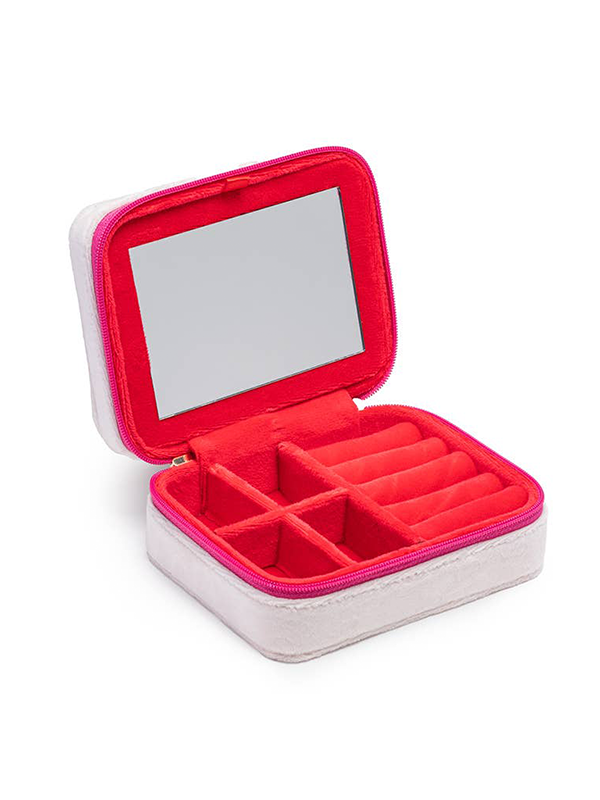 Velvet Jewelry Zip Case: Queen of Hearts