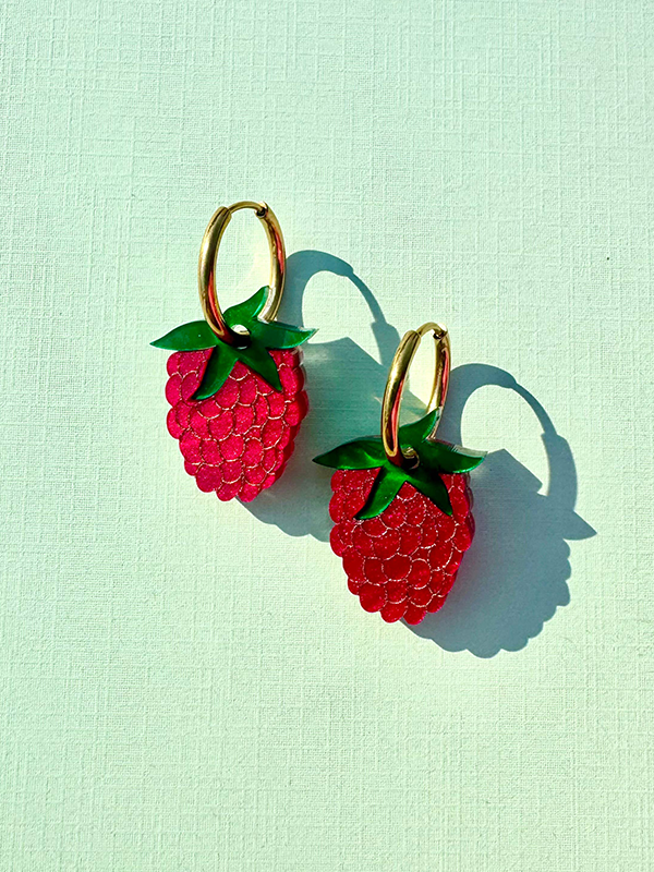 Raspberry Earrings