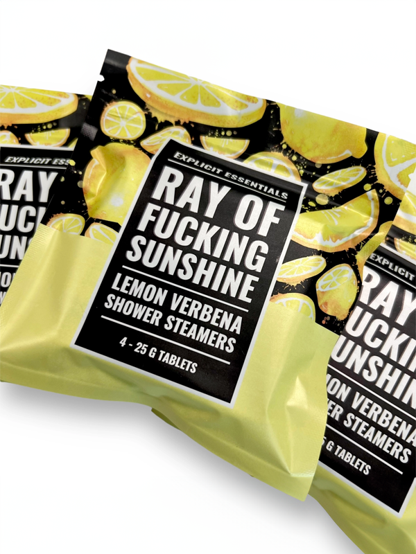 Shower Steamers: Ray of F*cking Sunshine Lemon Verbena (Bag of 4)