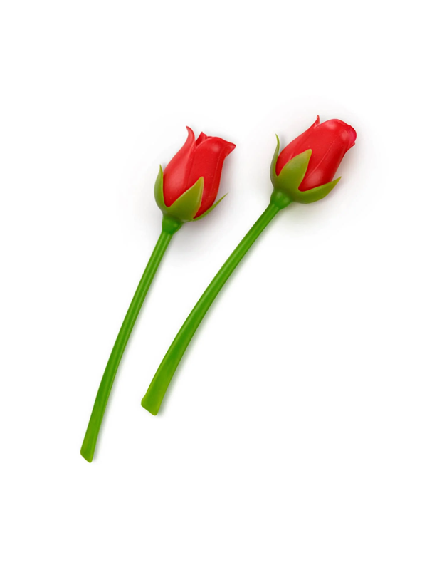 Roses Are Read Flower Bookmarks: Set of Two