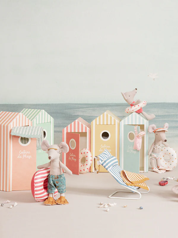 Beach Raft for Small Mouse: Red Stripe