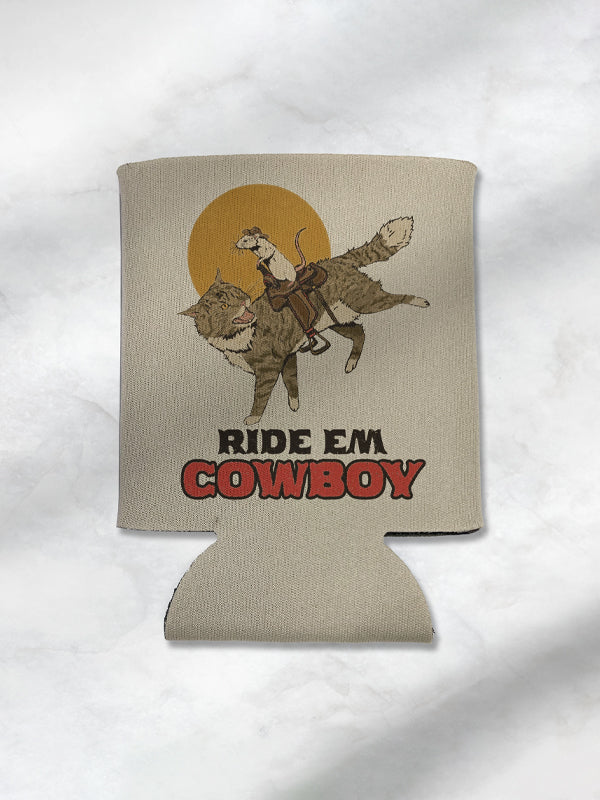 Ride 'Em Cowboy Koozie (Cat & Mouse)
