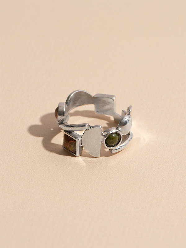 Shapes Ring: Sterling Silver