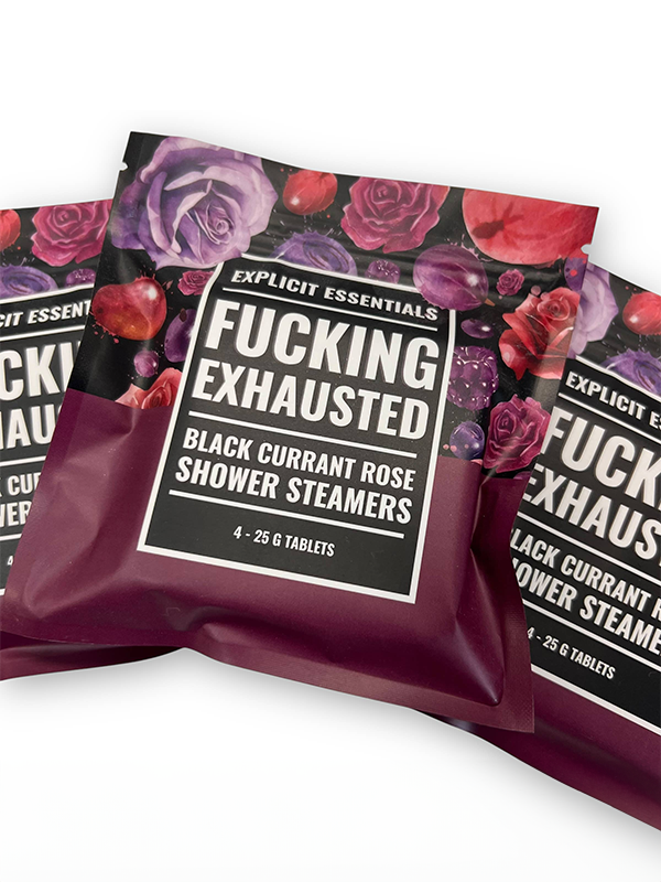 Shower Steamers: F*cking Exhausted Black Currant Rose (Bag of 4)