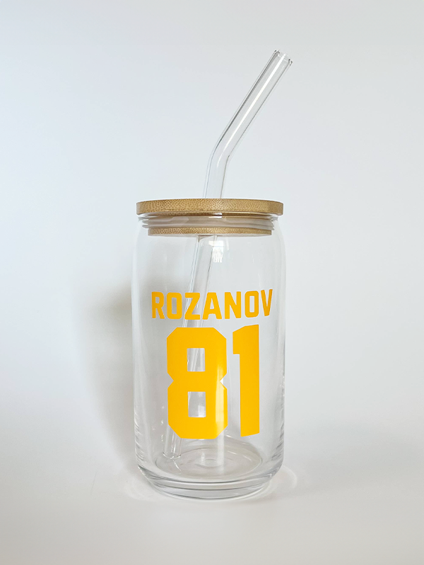 Rozanov Jersey (Heated Rivalry) Glass Cup