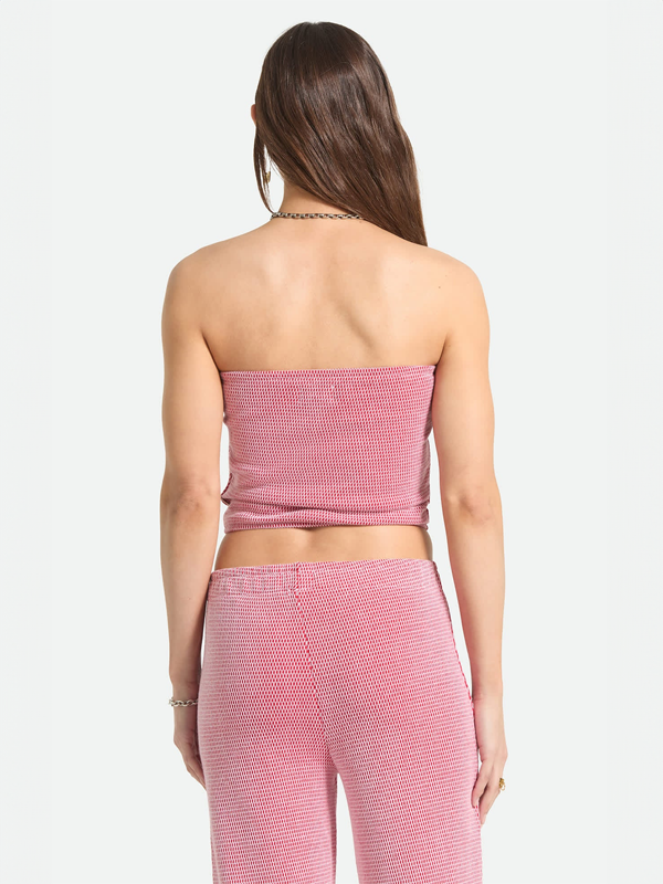 Hot To Go Tube Top: Adrenaline Rush/White Weave