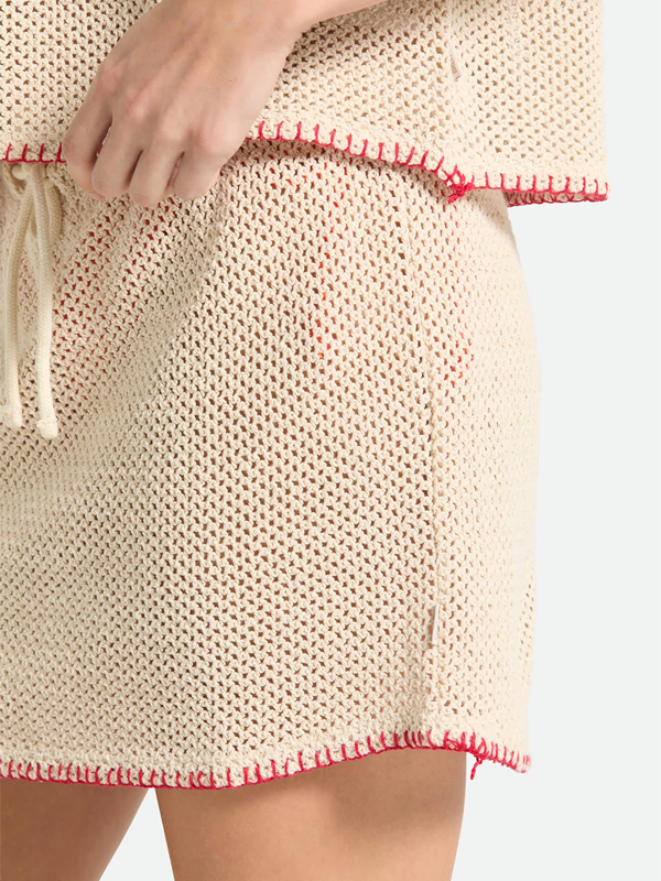 Mini Crochet Skirt: Timeless Taupe