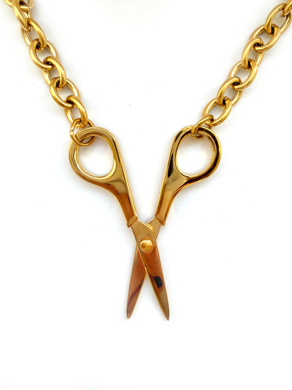 Scissor Necklace: Gold