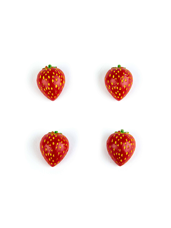 Strawberry Magnets: Set of 4