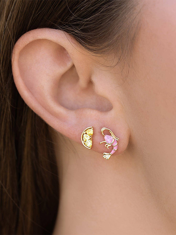 Shrimp Cocktail Studs: Gold