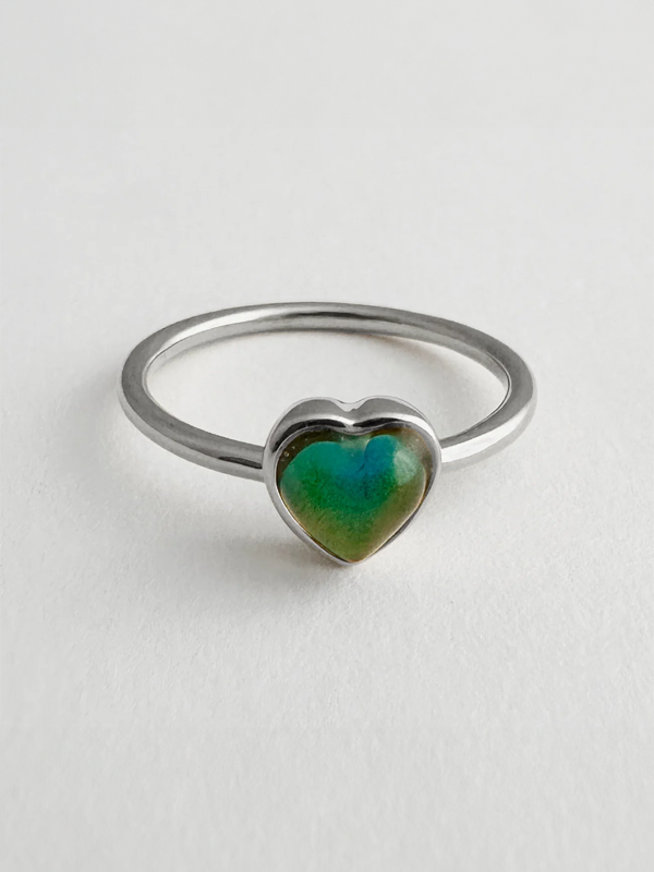 Heart Mood Ring: Silver