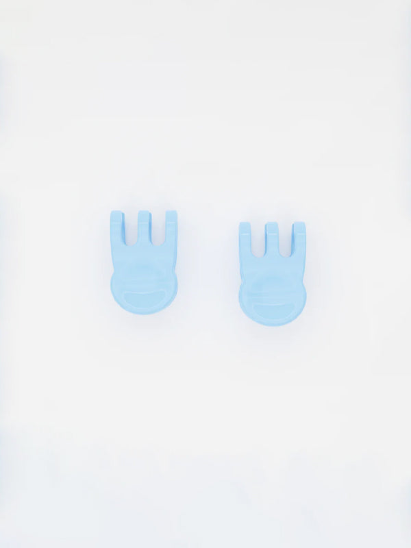 Mini Claw Clip Hoop Earrings: Sky