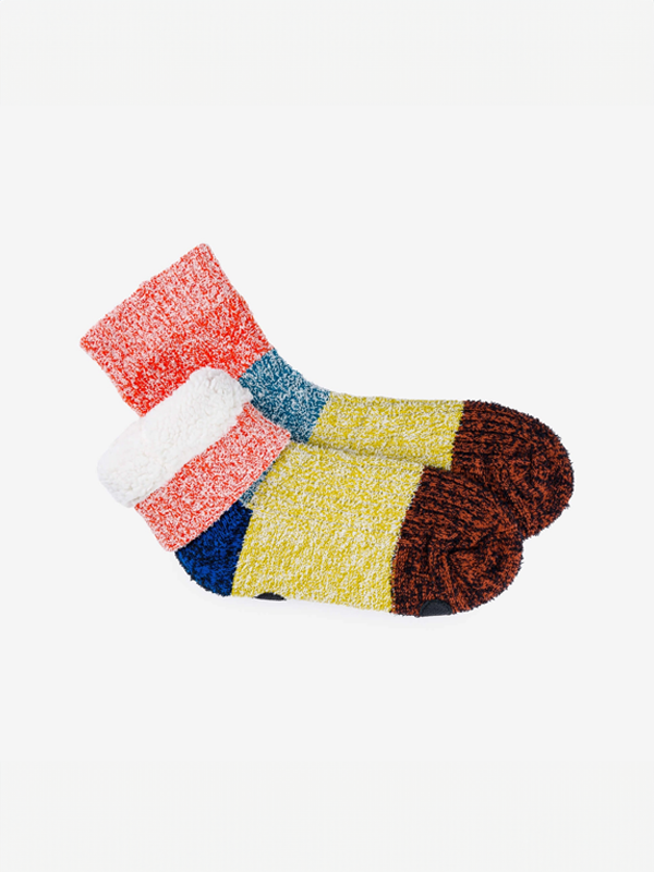 Color Band House Socks: Poppy Teal