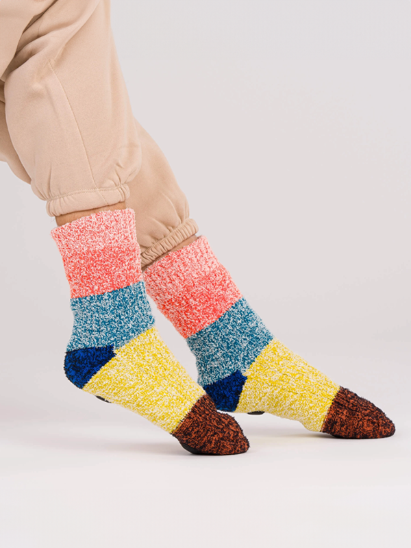 Color Band House Socks: Poppy Teal