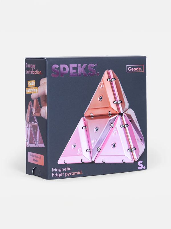 Geode Chrome Magnetic Fidget Pyramid: Assorted