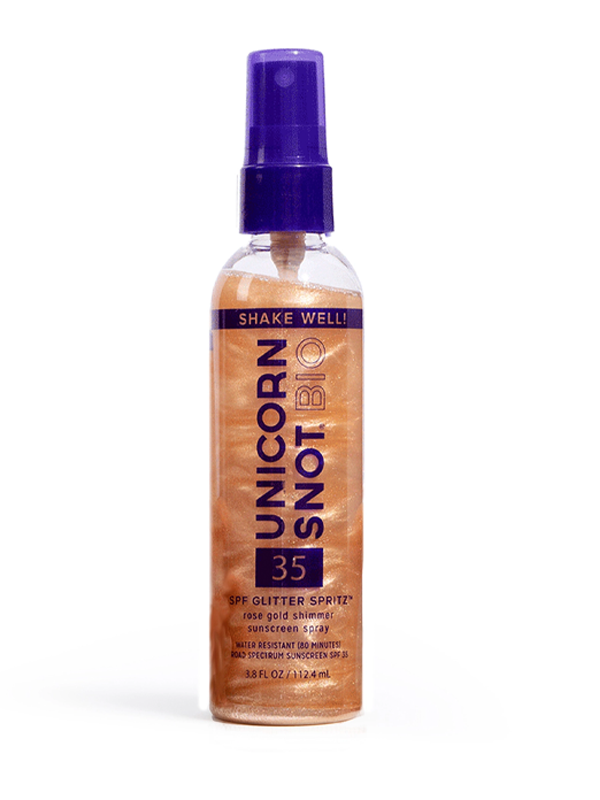 SPF 35 Glitter Spritz: Rose Gold