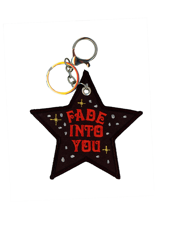 Embroidered Bag Charm: Fade Into You