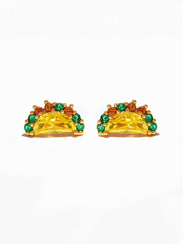 Taco Tuesday Studs: Gold