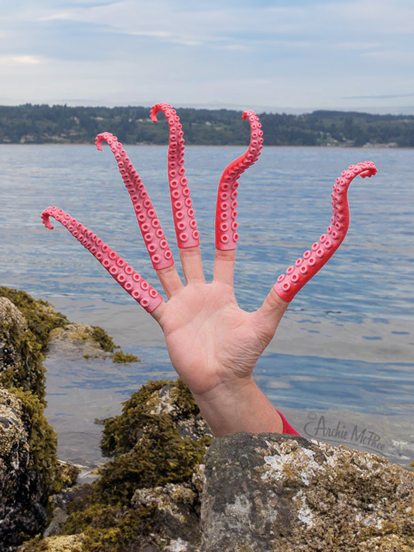 Finger Tentacles: Red/Pink (Single)