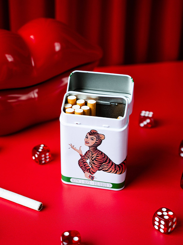 Tin Cig Case: Tiger