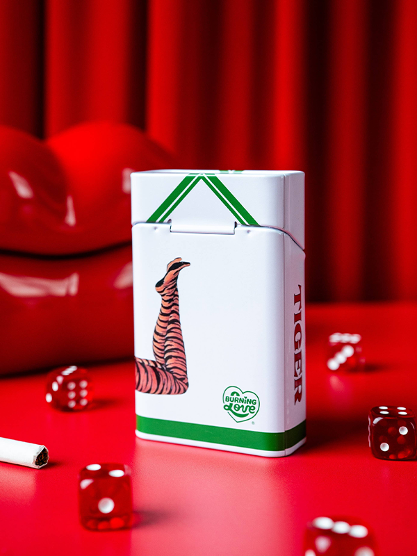 Tin Cig Case: Tiger