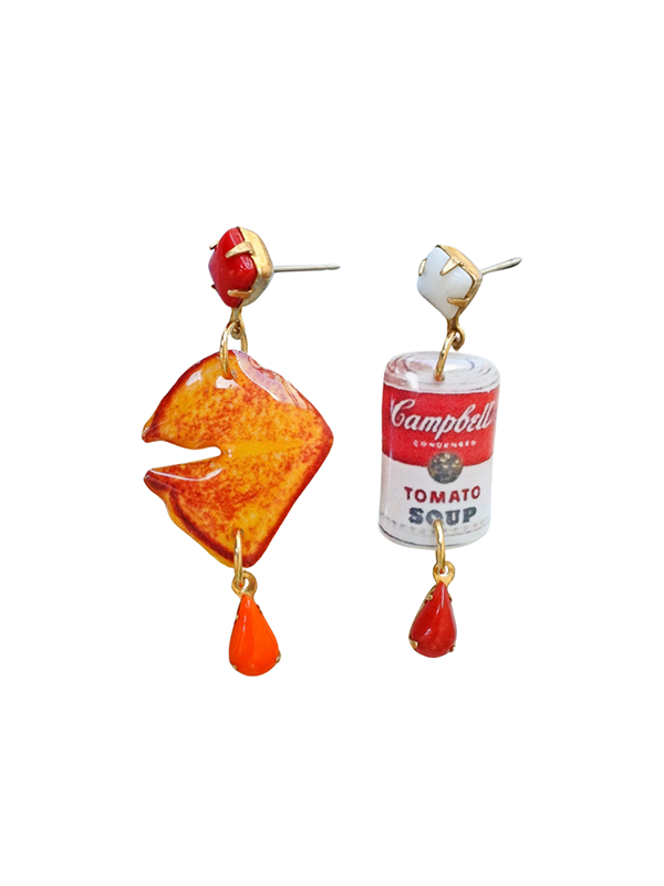 Grilled Cheese & Tomato Soup Dangle Earrings
