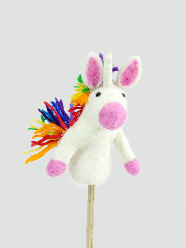 Rainbow Unicorn Finger Puppet