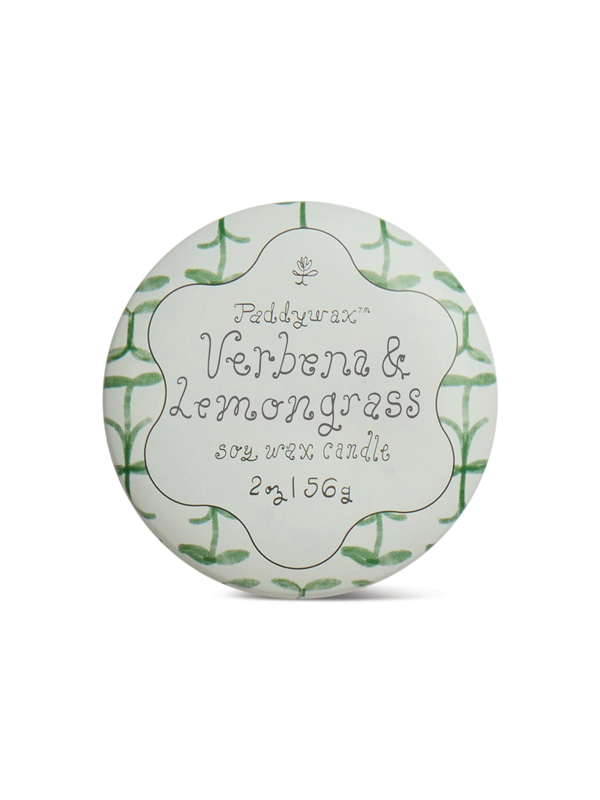 Tulip Printed Tin Candle: Verbena & Lemongrass