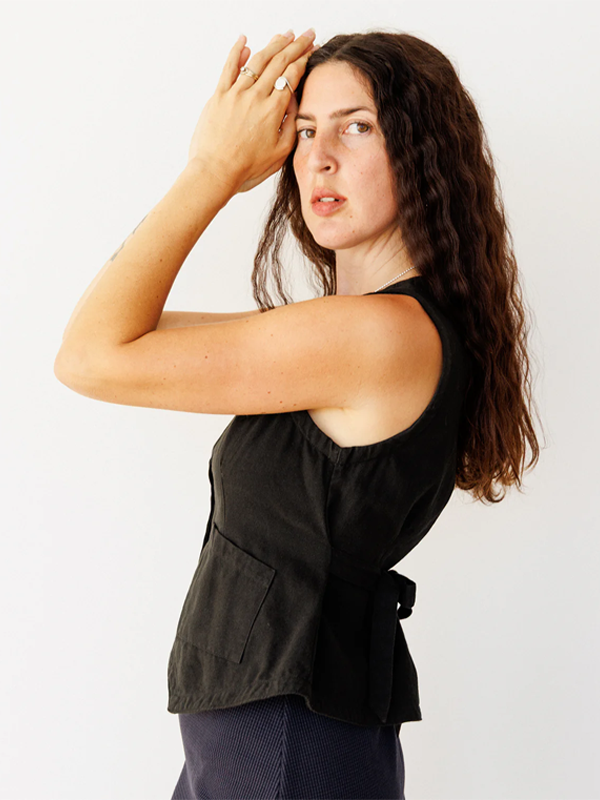 Noble Flared Vest: Ash