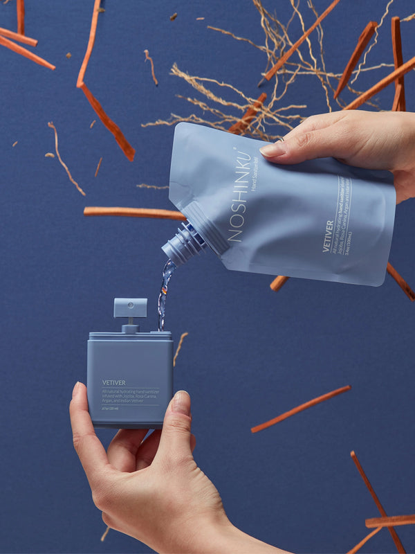 Organic Hydrating Sanitizer Mini Refill Pouch: Vetiver