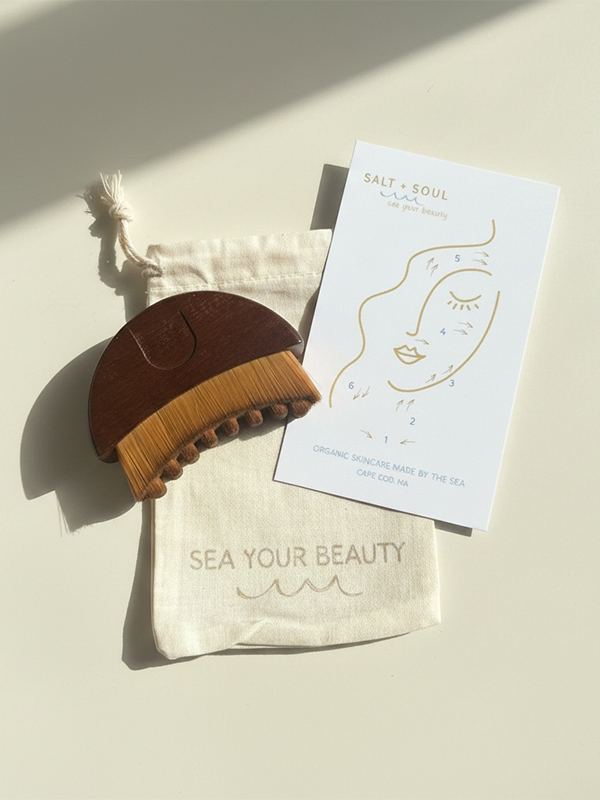 Lymphatic Support Facial Dry Brush: Walnut