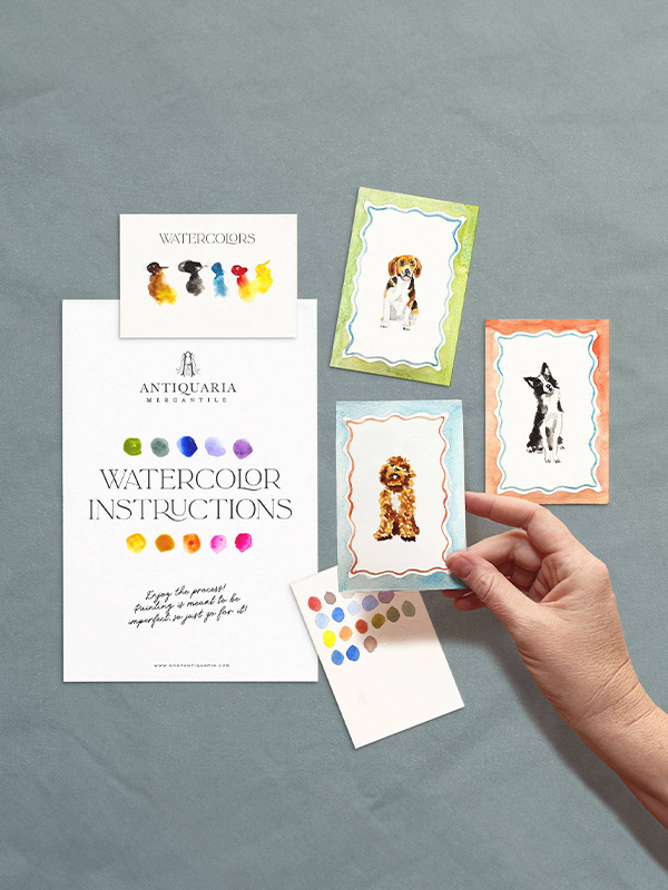 Mini Watercolor Painting Kit: Dogs