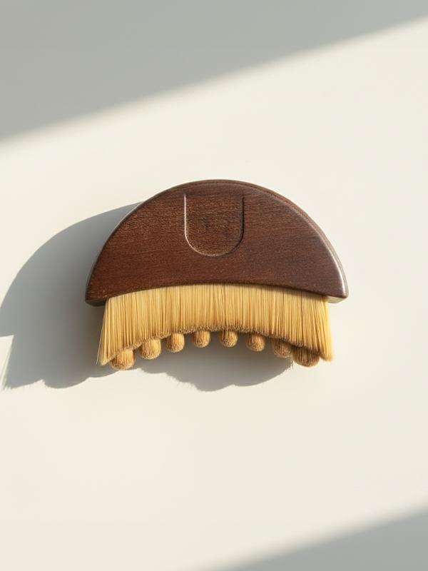Lymphatic Support Facial Dry Brush: Walnut