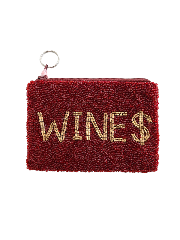 Beaded Pouch: Wine $