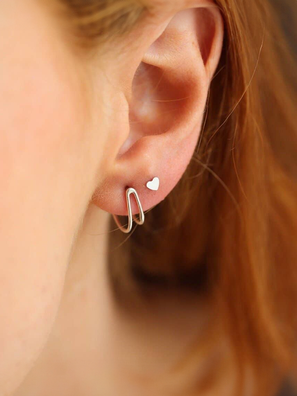 Wishbone Studs: Sterling Silver