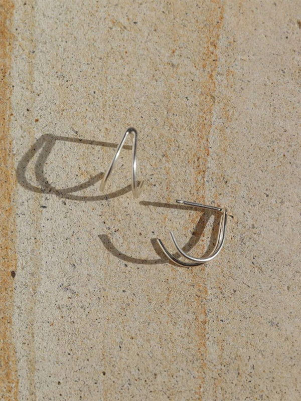 Wishbone Studs: Sterling Silver