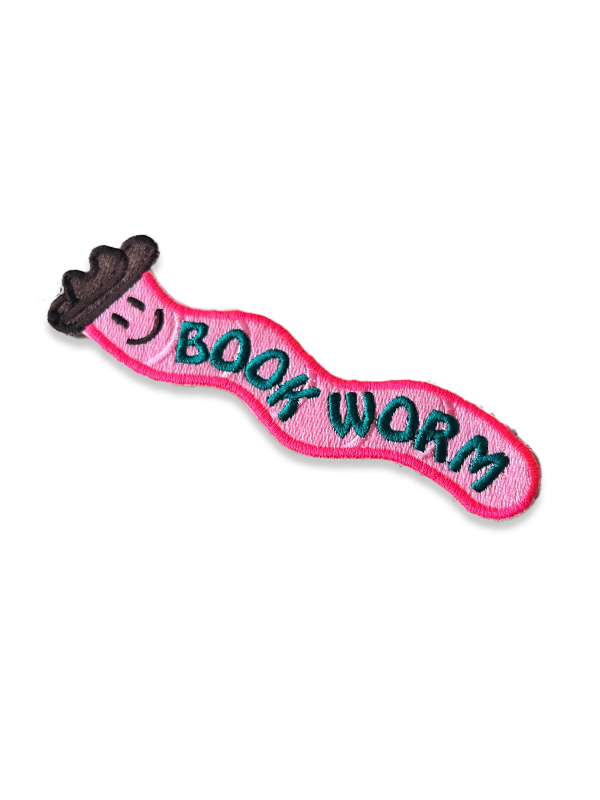 Cowboy Book Worm Embroidered Bookmark