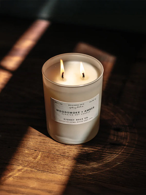 Woodsmoke & Amber Soy Candle