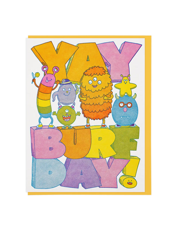 Yay Burfday Monsters Card