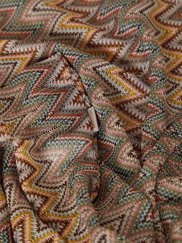The Cabana Mesh Tunic Dress: Multi Color Zigzag