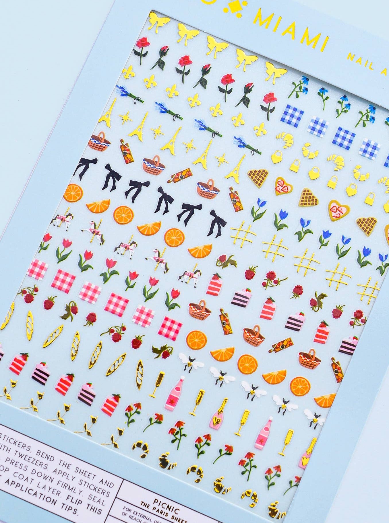Paris Picnic Nail Art Stickers