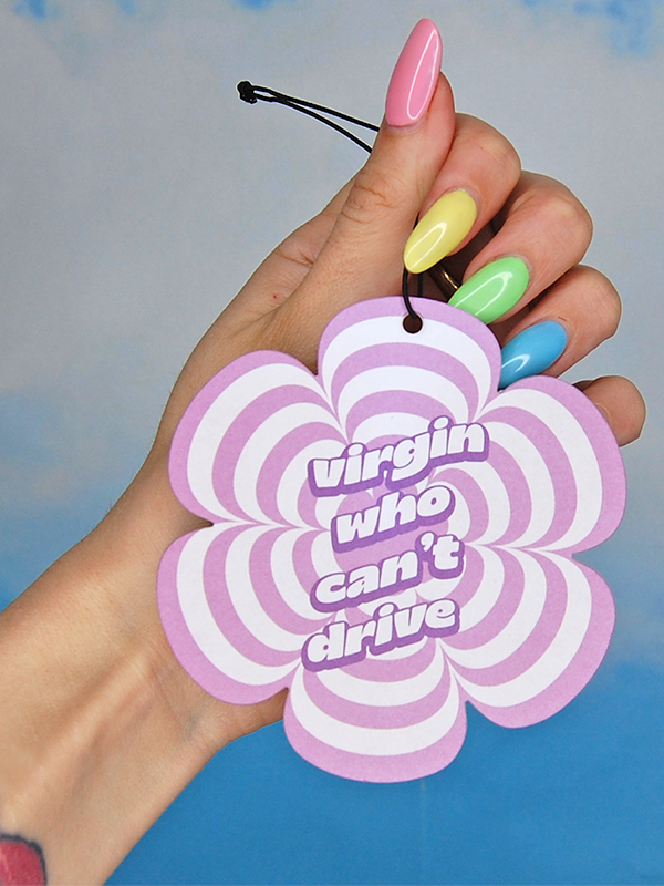 Virgin Who Can't Drive Air Freshener (Cinnamon Scented)