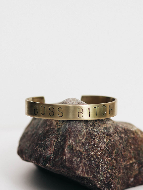 custom jewelry hand-stamped cuff bracelet brass rachael ray magazine everyday every day lyrics personalized