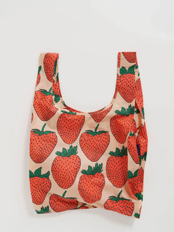 Standard Baggu in Strawberry, featuring a stylish and versatile design with a unique pattern, perfect for everyday use and carrying your essentials with ease.
