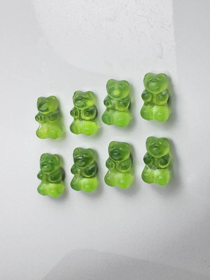 Resin Gummy Bear Magnets: Lime Green