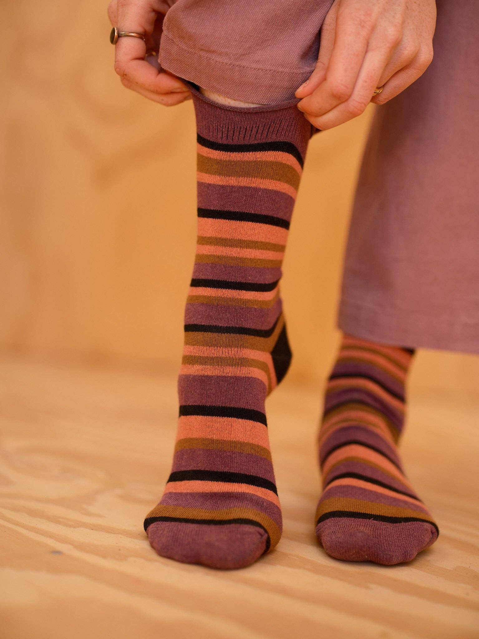 Roll-Top Ankle Sock: Tequila Sunset